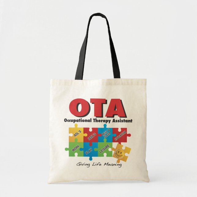 Tote Saco de bolsa assistente da terapia ocupacional (Frente)