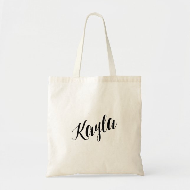 Tote Saco de bolsa personalizado Kayla do roteiro (Frente)