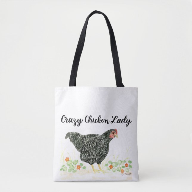 Tote Saco de Dama de Frango Louco, Bolsa de Frango (Frente)