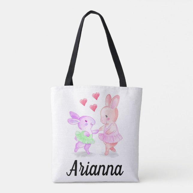 Tote Saco de dança de bolsa fofo personalizado (Verso)