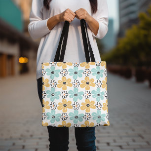 Tote Saco Floral, Bolsa de margarida, Flor Colorida