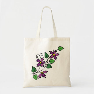 Tote Saco floral do bolsa roxo da flor