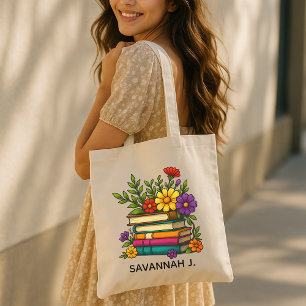 Tote Saco Personalizado para Amantes de Livros, Bolsa d