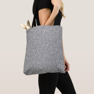 Tote Saco-Prata do bolsa do brilho do falso