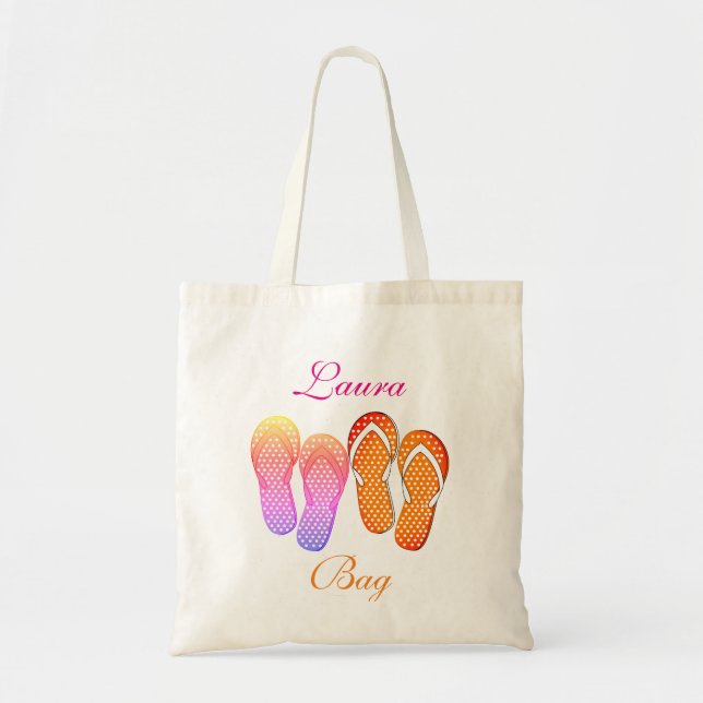 Tote Sacudir Flop Bolsa de praia (Frente)