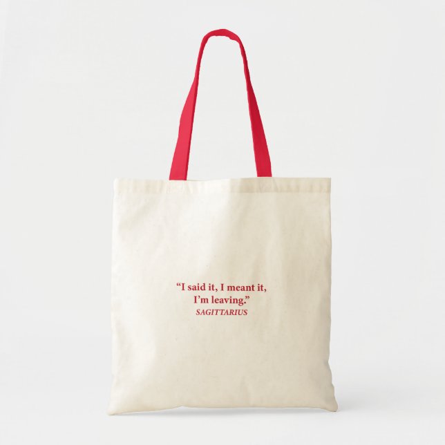 Tote Sagitário Bolsa de Fuga de Bagagem Zodiacal (Frente)