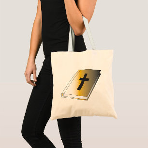 Tote Sagrada Bíblia Dourada com Bolsa Religiosa Cruz Pr