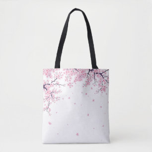 Tote Sakura Flor de Cerejeira Bolsa Japonesa de Lona