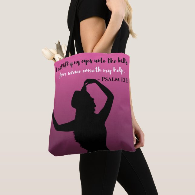 Tote Salmo o bolsa roxo & preto de 121 (Close Up)