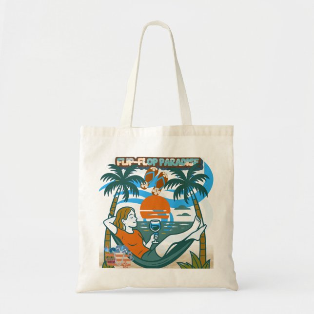 Tote Salty Breeze & Sandy Toes: O Bolsa da Praia Mais A (Frente)