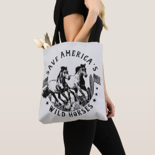 Tote Salvar Bolsa de Cavalos Selvagens