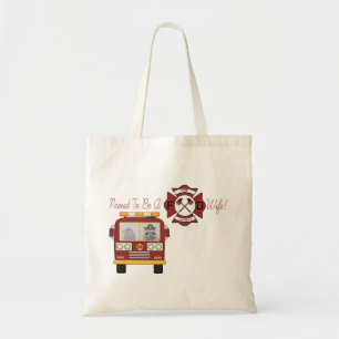 Tote Sapador-bombeiro, o bolsa orgulhoso da esposa
