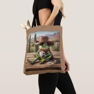 Tote Sapo de vaqueiro adorável, aproveitando o Bolsa de