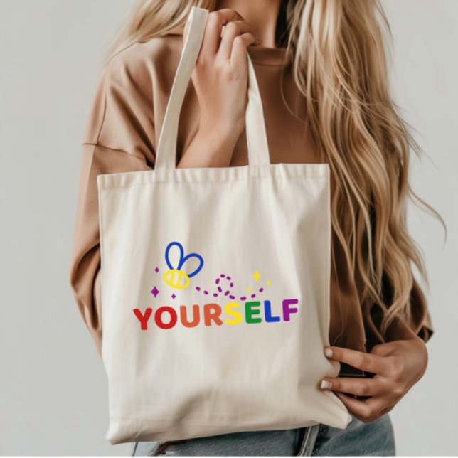 Tote Sê Você Mesmo Bolsa de Orgulho Arco-Íris Abelha (Criador carregado)