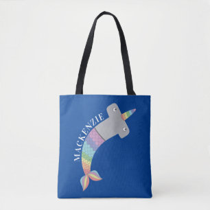 Tote Seja Bolsa de Sereia Mágica de Hammerhead Unicór