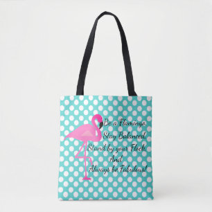 Tote Seja um bolsa das bolinhas do flamingo