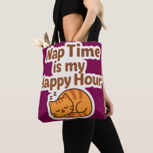 Tote Sesta da Hora Feliz – Bolsa Cozy Cat