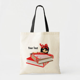 Tote Seu bolsa do orçamento de escola do texto
