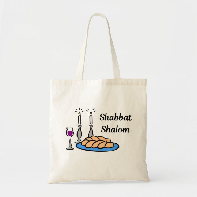 Tote Shabbat Shalom Bolsa (Frente)