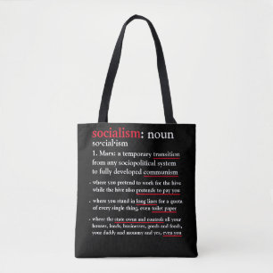 Tote Socialismo definido (negro) bolsa