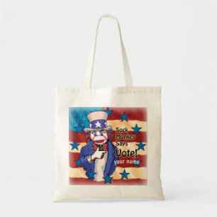 Tote Sock Monkey Vote na bolsa