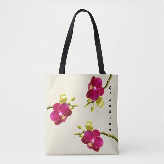 Tote Sofisticou todo o bolsa da orquídea da ocasião (Frente)
