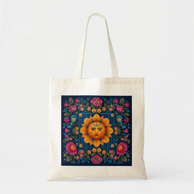 Tote Solar Bloom - Folar Art Solarpunk Bolsa (Frente)
