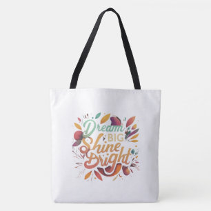 Tote Sonhe Grande, Brilhante - Inspirador Bolsa do Ombr