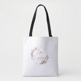 Tote Sorte Círculo Floral Elegante Citação Bolsa Ombro