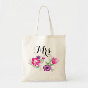 Tote Sra. Aguarela Flor o Bolsa
