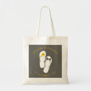 Tote Sra & Sr Flip Flops Bolsa de Casamento Praia Hibis