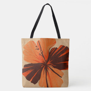 Tote Streaky Hawaiian Hibiscus Reversible Bolsa de prai