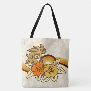 Tote Surfing Safari Vintage Bolsa de praia do Havaí