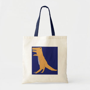 Tote T. Rex na bolsa azul