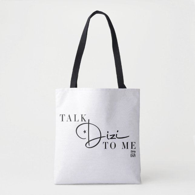 Tote Talk Dizi Script White Bolsa (Frente)