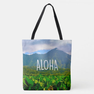 Tote Taro Fields, Hanalei, Kauai, Bolsa de praia do Hav