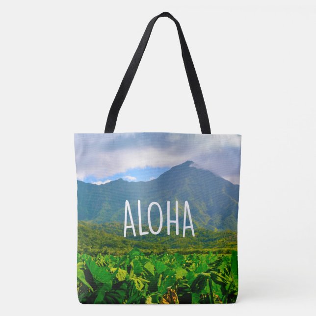 Tote Taro Fields, Hanalei, Kauai, Bolsa de praia do Hav (Frente)