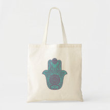 Teal Hamsa Bolsa