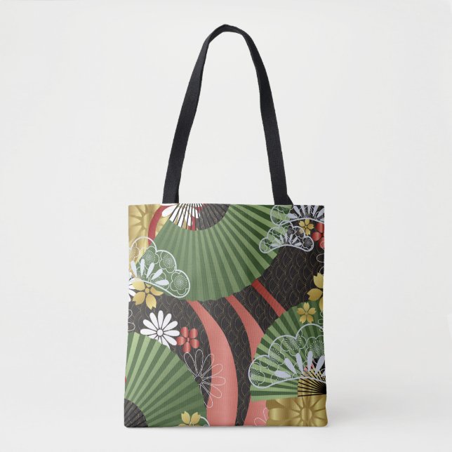 Tote Tecido Kimono japonês estilizado bolsa (Frente)