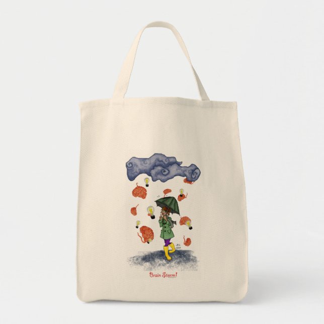 Tote Tempestade de cérebro! O bolsa orgânico do (Frente)
