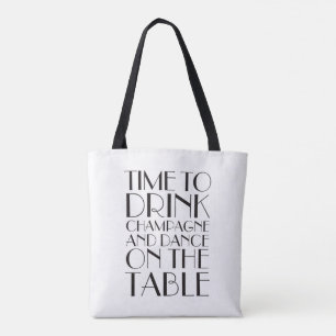 Tote Tempo para Beber Bolsa de Champanhe - branco