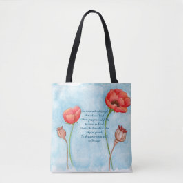 Tote Terra do Poema das Poppies, Bolsa de Molho Azul