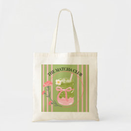 Tote "The Matcha Club" Bolsa de Lona Estética - Rosa