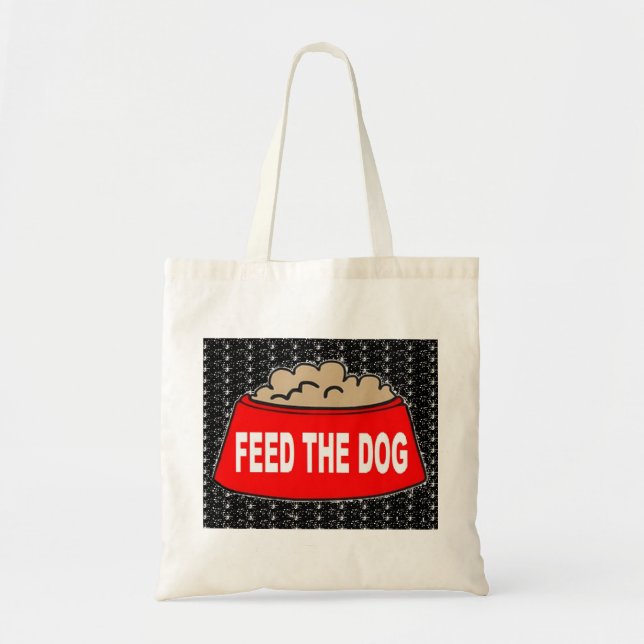 Tote Tigela de comida para cachorro em bolsa vermelha A (Frente)