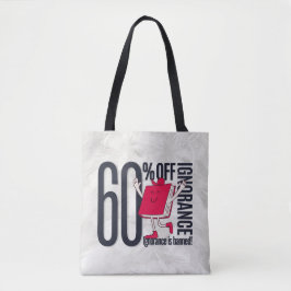 Tote Tipografia Anti-Ignorância Criativa Bolsa Média Om