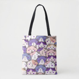 Tote Tote Bag de Gato de Cartoon Bonito