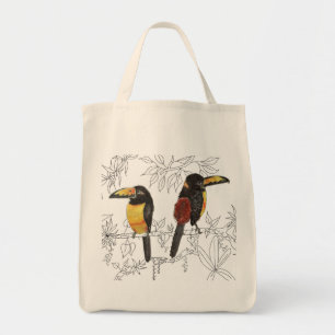Tote Toucans em uma Bolsa de Grocery