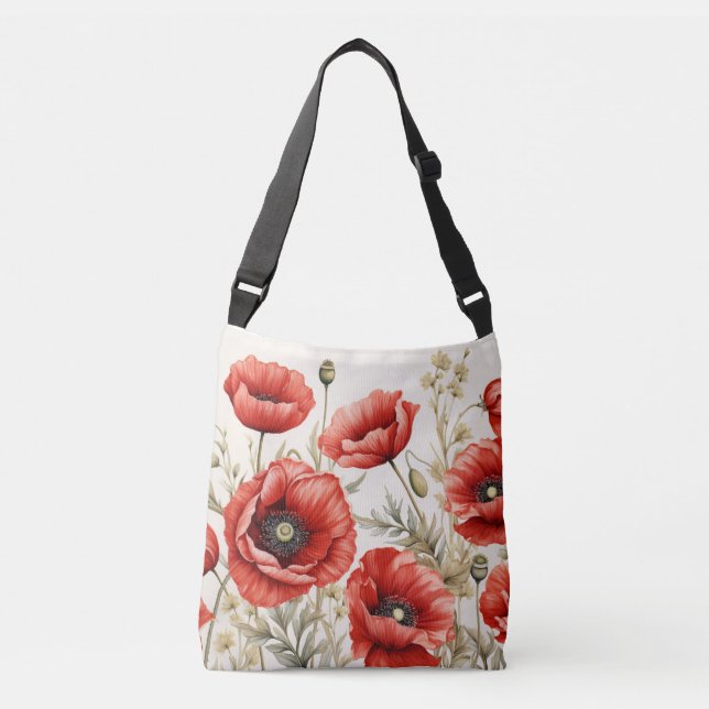Tote Transversal Coberta de Papoulas (Frente)