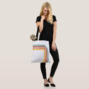 Tote Trendy Retro Rainbow Stripes Bolsa