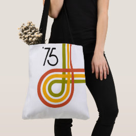 Tote Trendy Retro Rainbow Stripes Bolsa de 1975